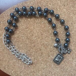 CAbi Black and Silver Beaded Necklace